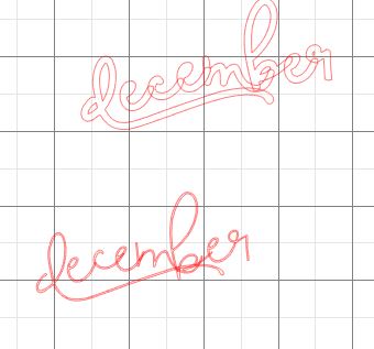 Offset no5 thick and thin